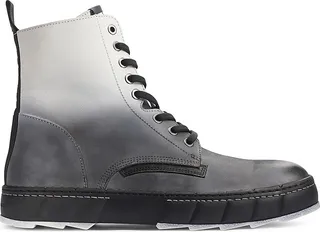 Ombré Leather Combat Boots