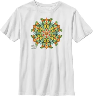 Boy's Encanto Butterfly Mandala By Catalina Estrada T-Shirt - White - Medium