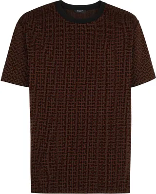 monogram-print cotton T-shirt