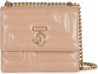 Jimmy Choo Logo Plaque Embossed Shoulder Bag