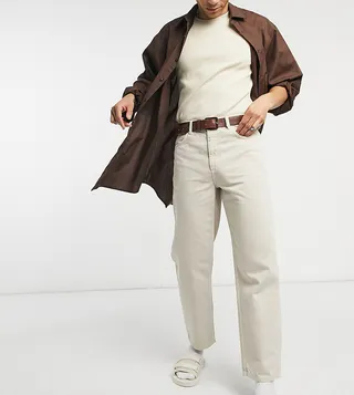 COLLUSION x014 90s baggy jeans in ecru