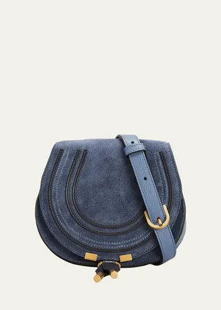 Marcie Small Saddle Suede Crossbody Bag