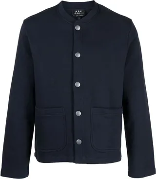 Press-Stud Cotton Bomber Jacket
