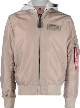 Logo-Patch Padded Bomber Jacket