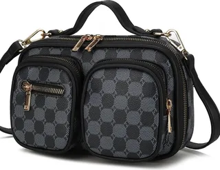 MKF Collection by Mia K Jolene Multi Pocket Crossbody Bag - Black