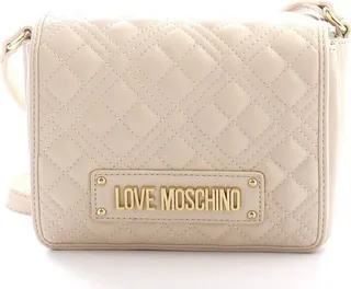 Love Moschino Logo-Plaque Foldover Top Crossbody Bag