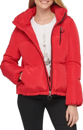 Short Hooded Down Puffer Jacket