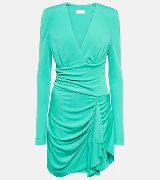 Riccardo draped jersey minidress