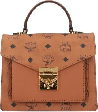 MCM Visetos Logo Shoulder Bag