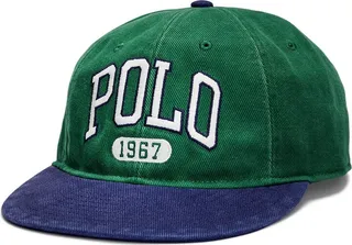 Logo Cotton Chino Ball Cap Hat Green