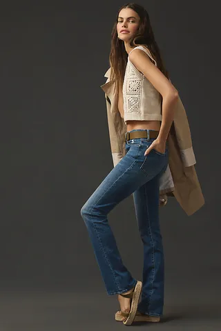 Frame Le Mini Boot High-Rise Jeans Blue