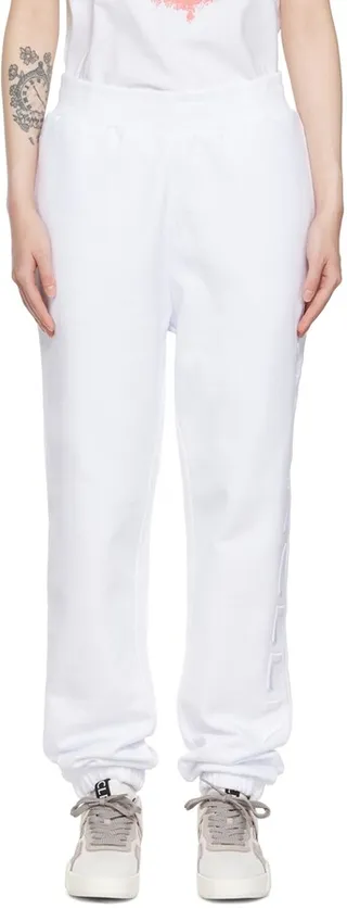 Moncler White Logo Lounge Pants