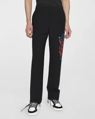 Men's Graffiti Coupe Embroidered Slim Pants