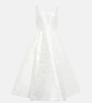 Bridal jacquard midi dress
