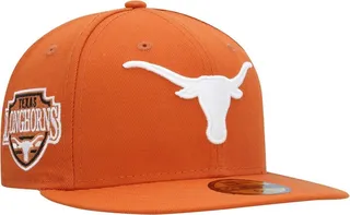 Men's New Era Texas Orange Texas Longhorns Patch 59FIFTY Fitted Hat