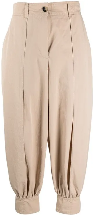 Floral Print Cropped Trousers