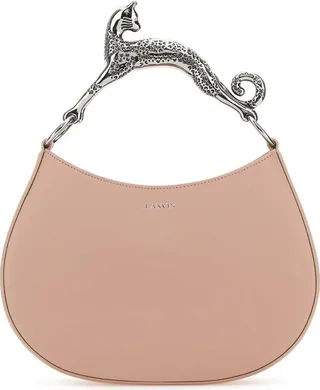 Lanvin Sculpted Handle Logo Detailed Tote Bag