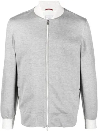 Long-Sleeve Jersey Bomber Jacket
