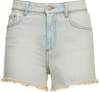 Cotton denim shorts