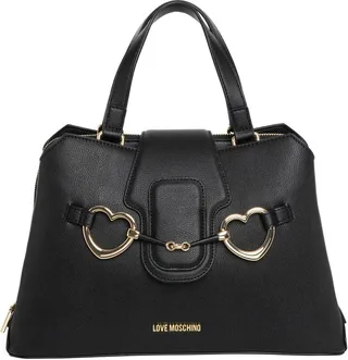 Logo Plaque Top Handle Tote Bag