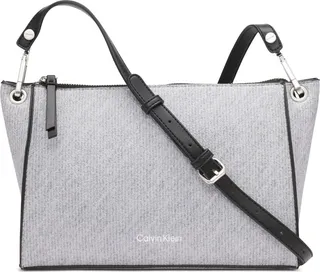 Garnet Heathered Texture Top Zipper Crossbody Bag