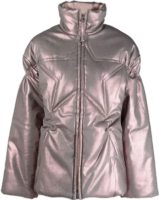 Metallic-Effect Puffer Jacket