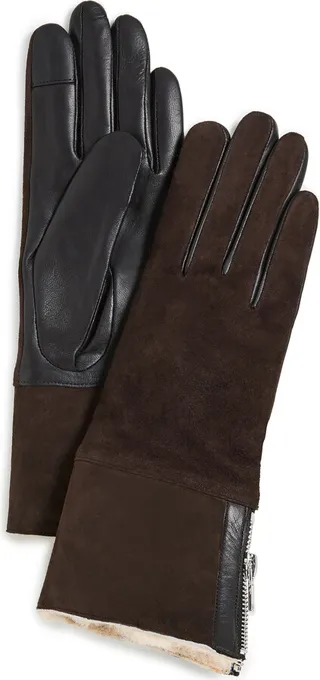 Carolina Amato Trisha In Dark Brown Gloves