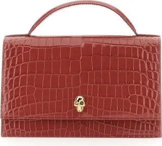 Alexander McQueen Embossed Skull Motif Shoulder Bag