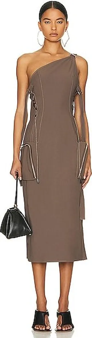 JACQUEMUS La Robe Marrone in Brown