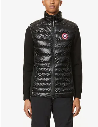 ens Black Hybridge Lite Funnel-neck Shell-down Gilet