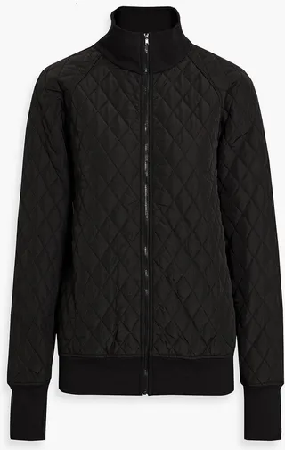 Quilted shell bomber jacket
