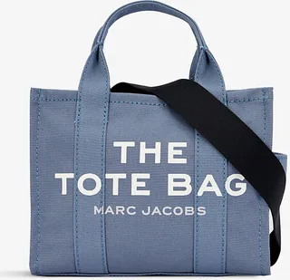 Womens Blue The Mini Cotton Tote bag