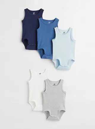 Kids 5 Pack Assorted Bodysuits