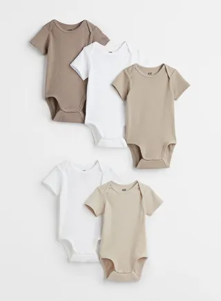 Kids 5 Pack Assorted Bodysuit