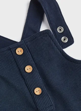 Infant Essential Ribbed Dungarees