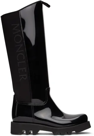 Moncler Black Gilla Rain Boots