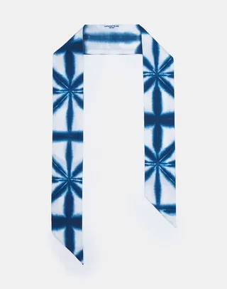 Shibori Print Silk Twilly