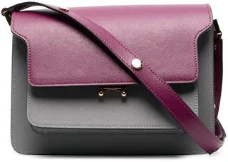Colour-Block Leather Bag
