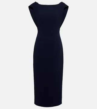 Maliya crepe midi dress