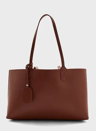Reversible Bicolour Tote With A Pouch