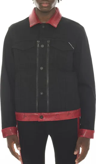 Type II Faux Leather & Denim Jacket