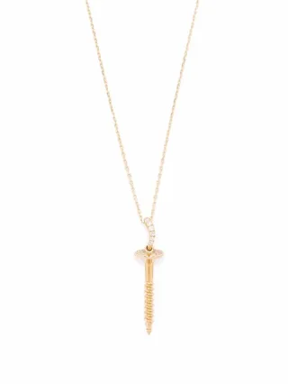 18k yellow gold Screw diamond necklace