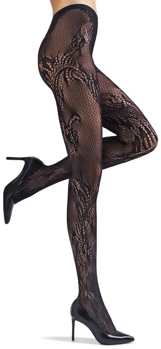 Natori Women's Feather Lace Net Tights