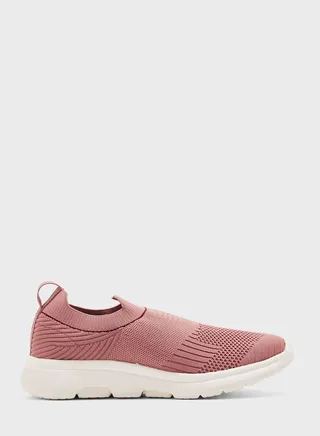 Textured Slip-On Walking Shoes