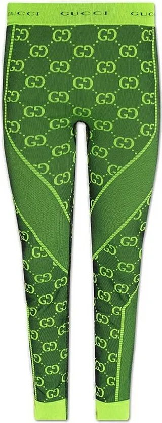 Gucci Monogram Jacquard Logo Waistband Leggings