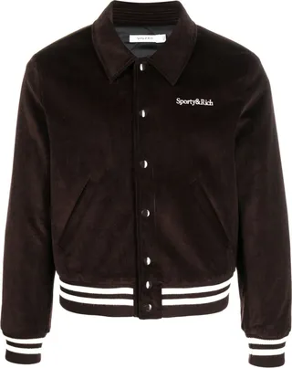 Embroidered-Logo Bomber Jacket