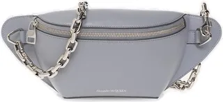 Alexander McQueen Logo Printed Biker Belt Bag