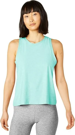 Beyond Yoga Featherweight Rebalance Tank (Powder Blue Heather) Women's Clothing