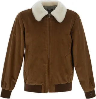 A.P.C. Zip-Up Corduroy Bomber Jacket