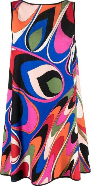 Onde Goccia-Print Mini Dress